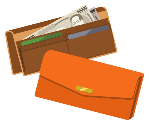 オレンジの財布