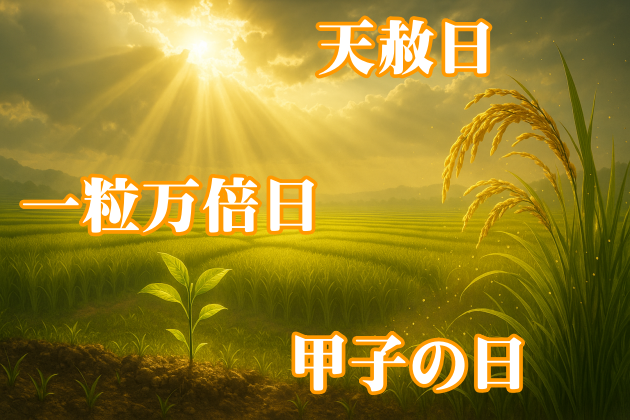 天赦日と一粒万倍日と甲子の日が重なるトリプル開運日